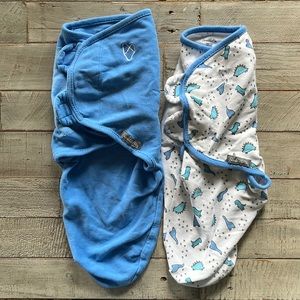 Set of two swaddle me Velcro swaddles size small